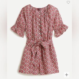 J Crew belted romper in Liberty® Betsy Ann floral